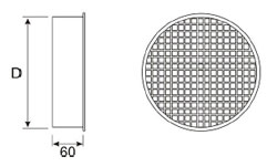 Вентиляция круглая заглушка перфорированная ВКЗП