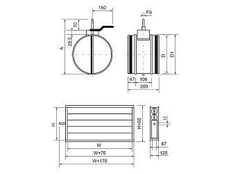 Клапан с приводом Ecoclima Pro Vent ECT VAL-T 315+R220